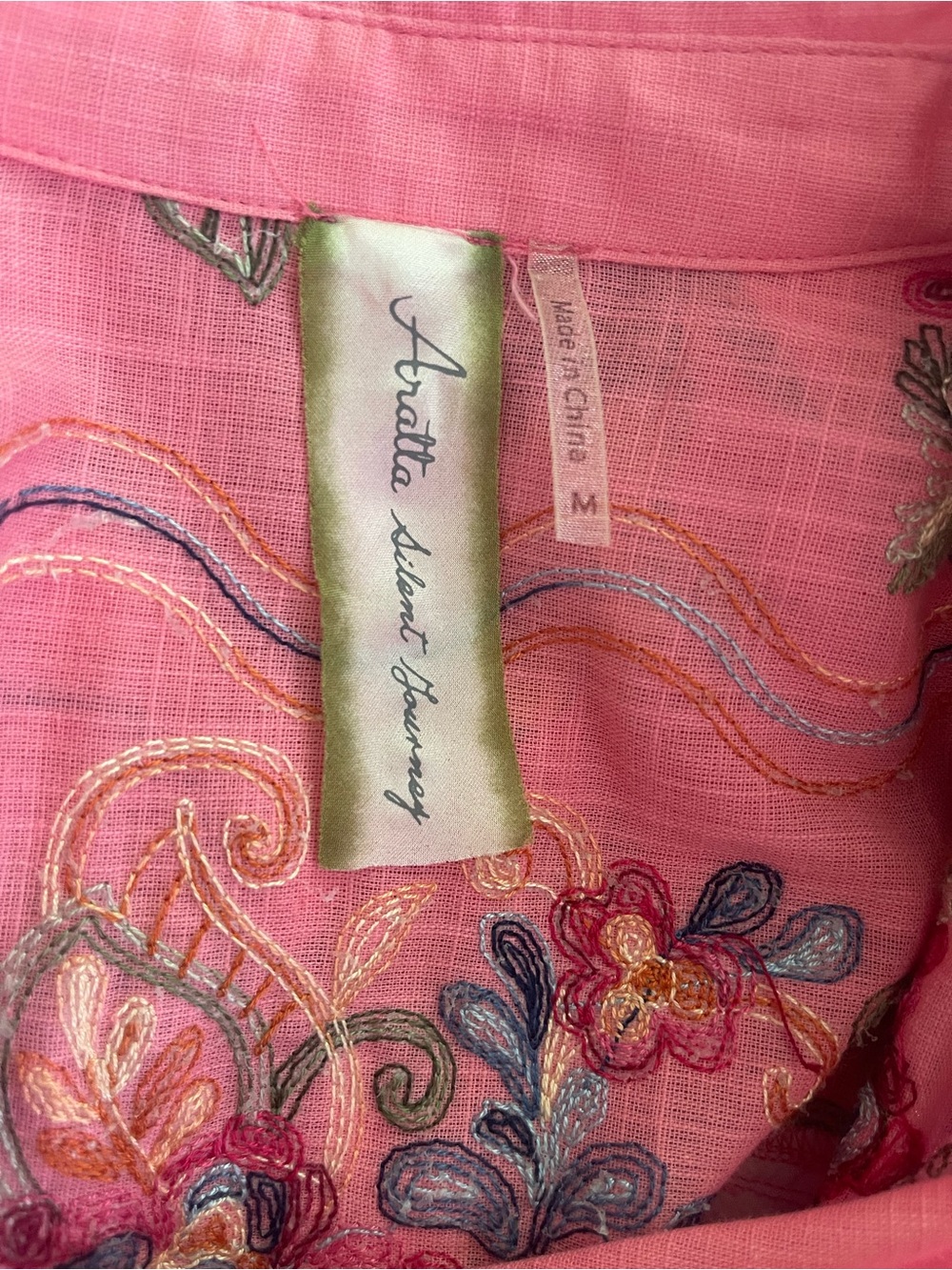 Aratta Beauty Mark Embroidered Maxi Duster/Dress – Rose Toned M – NWT - Picture 2 of 16